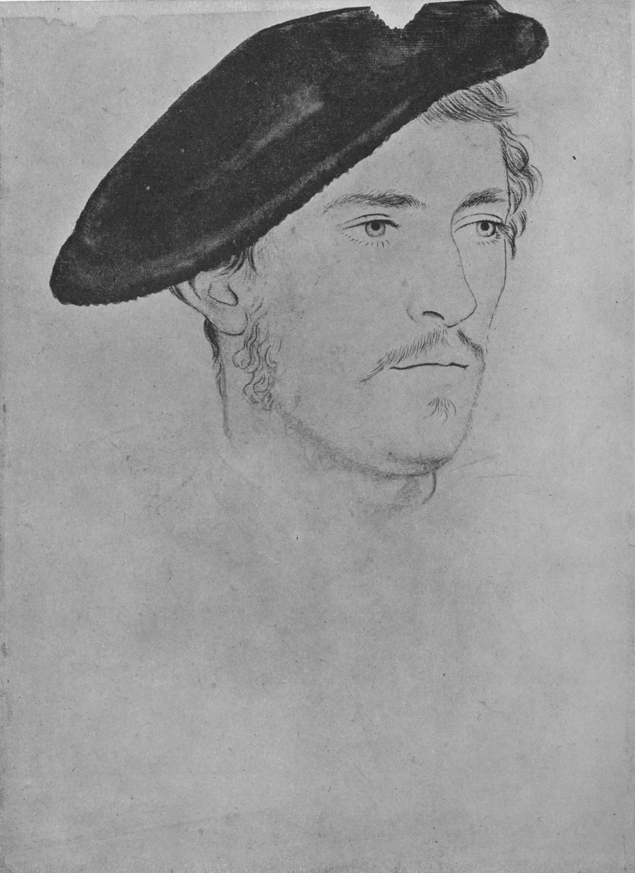 Um Cavalheiro: Desconhecido Não por Holbein, século 16, 1945 de Unbekannt