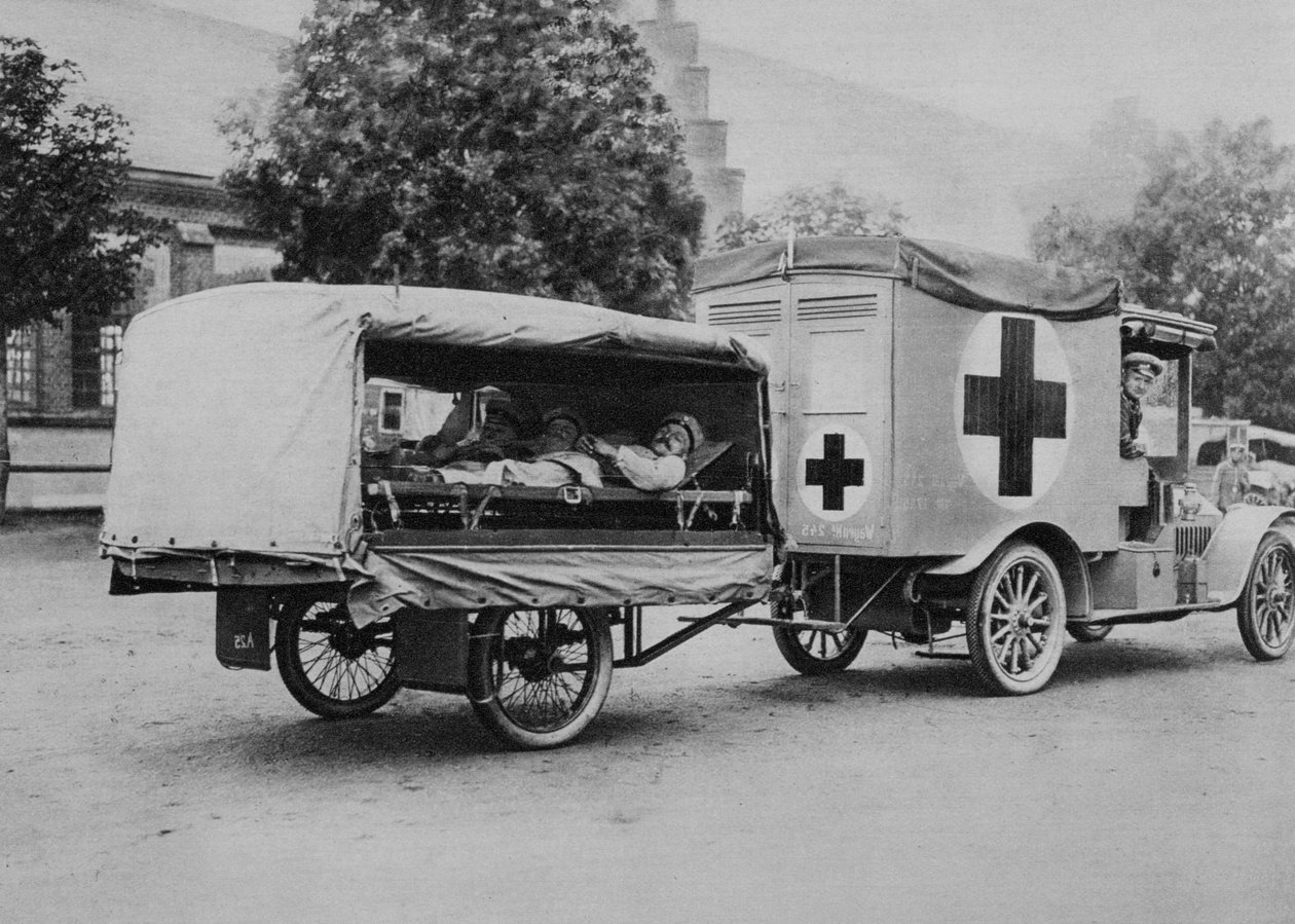 Uma ambulância alemã, Frente Oriental, Primeira Guerra Mundial, 1915 de Unbekannt