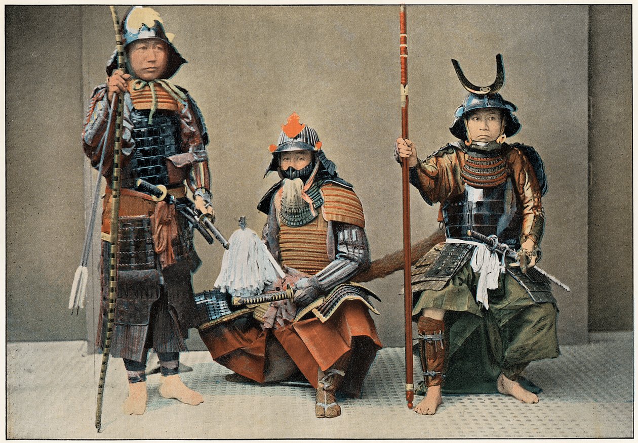Um grupo de samurais, c1890 de Unbekannt