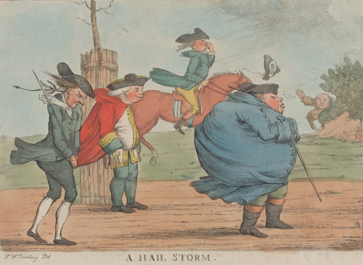 Uma tempestade de granizo, 1800-1820. de Unbekannt