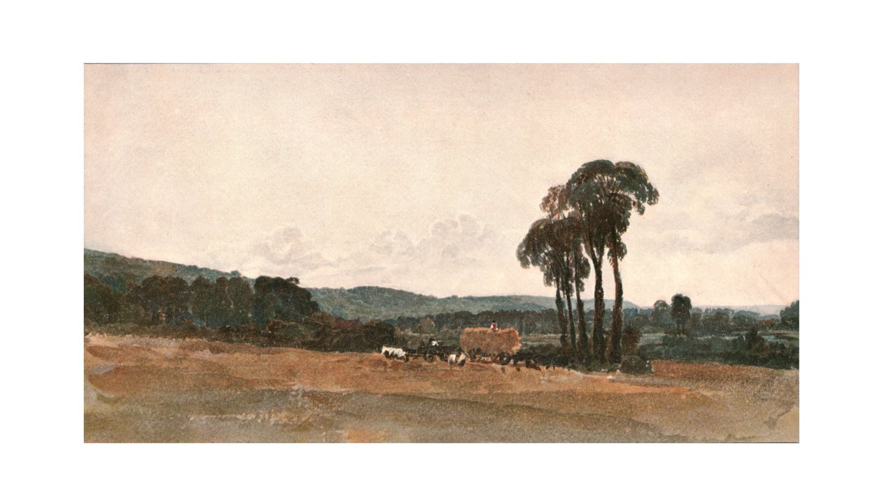 Uma cena da colheita - um esboço ao ar livre, c1900. de Unbekannt