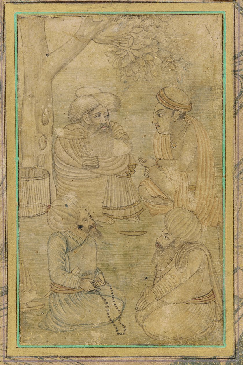 Um hindu e três maometanos, século XVII. de Unbekannt