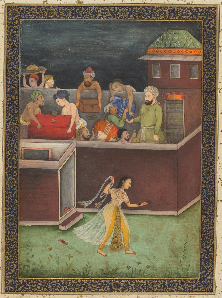 Uma casa assaltada à noite, c. 1700 de Unbekannt