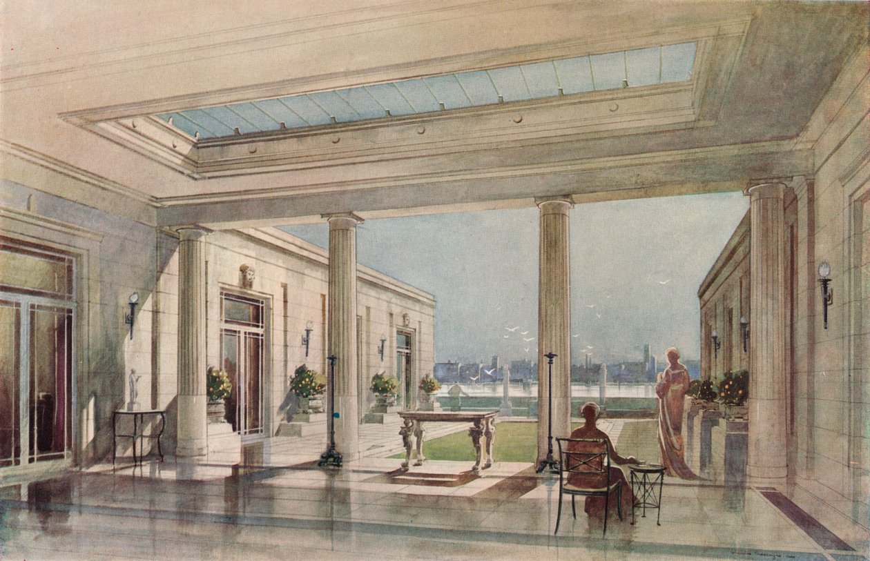 Uma casa em Grosvenor Road, Westminster Thames Embankment. G. & A. Gilbert Scott, Arquitetos, c19 de Unbekannt