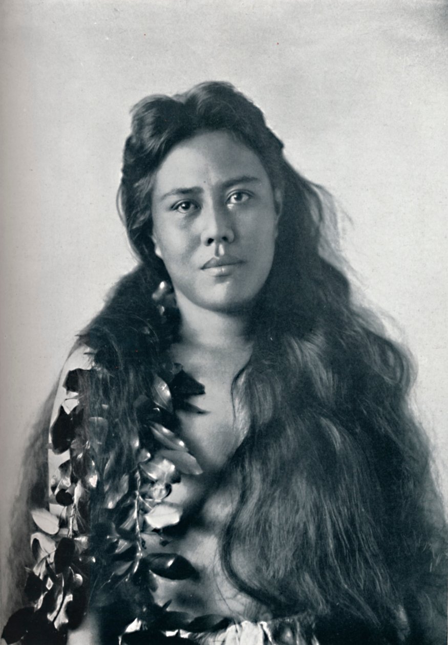 Uma dançarina de Hula, Honolulu, Havaí, 1902 de Unbekannt