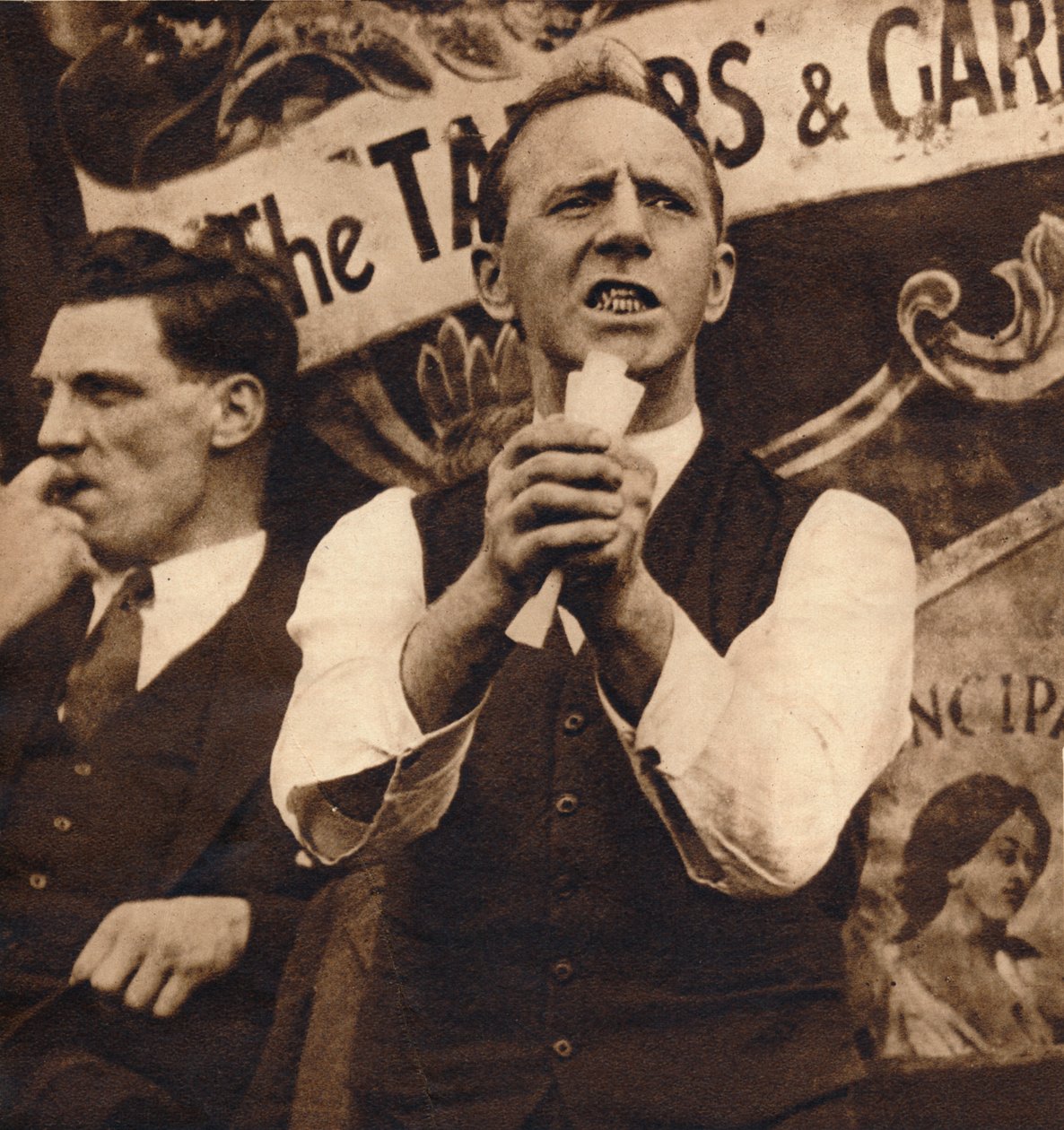 AJ Cook liderou os mineiros e os mineiros lideraram a greve, c1926, 1938 de Unbekannt