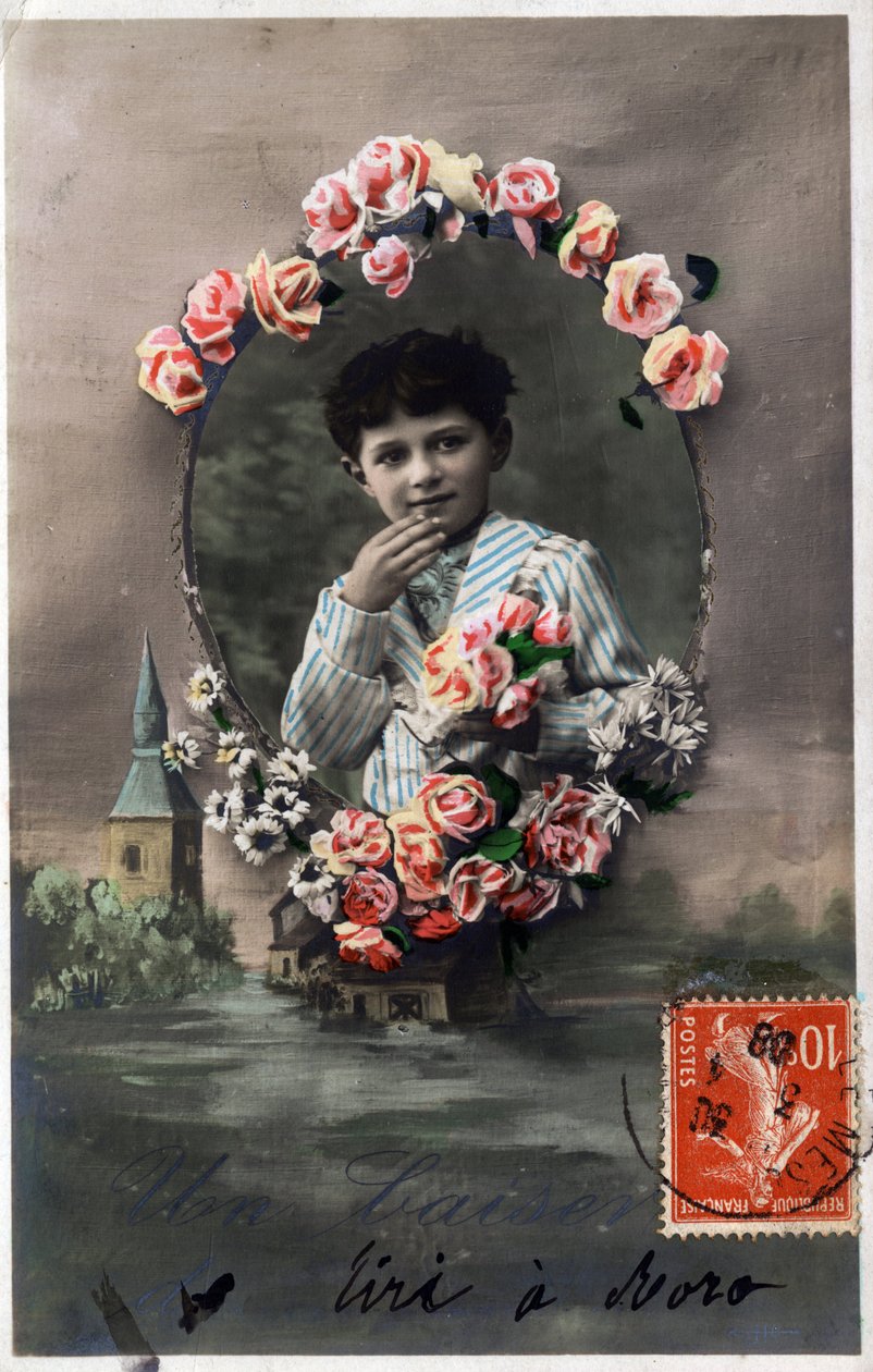 Um beijo - Cartão Postal datado de 1908 de Unbekannt