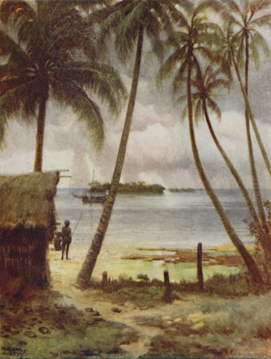 Uma lagoa, Ilhas Salomão, 1923. de Unbekannt