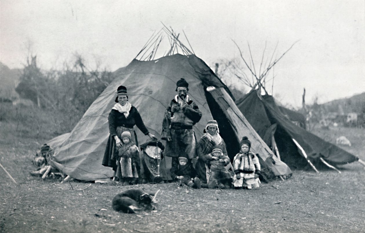 Um acampamento na Lapônia, 1912 de Unbekannt