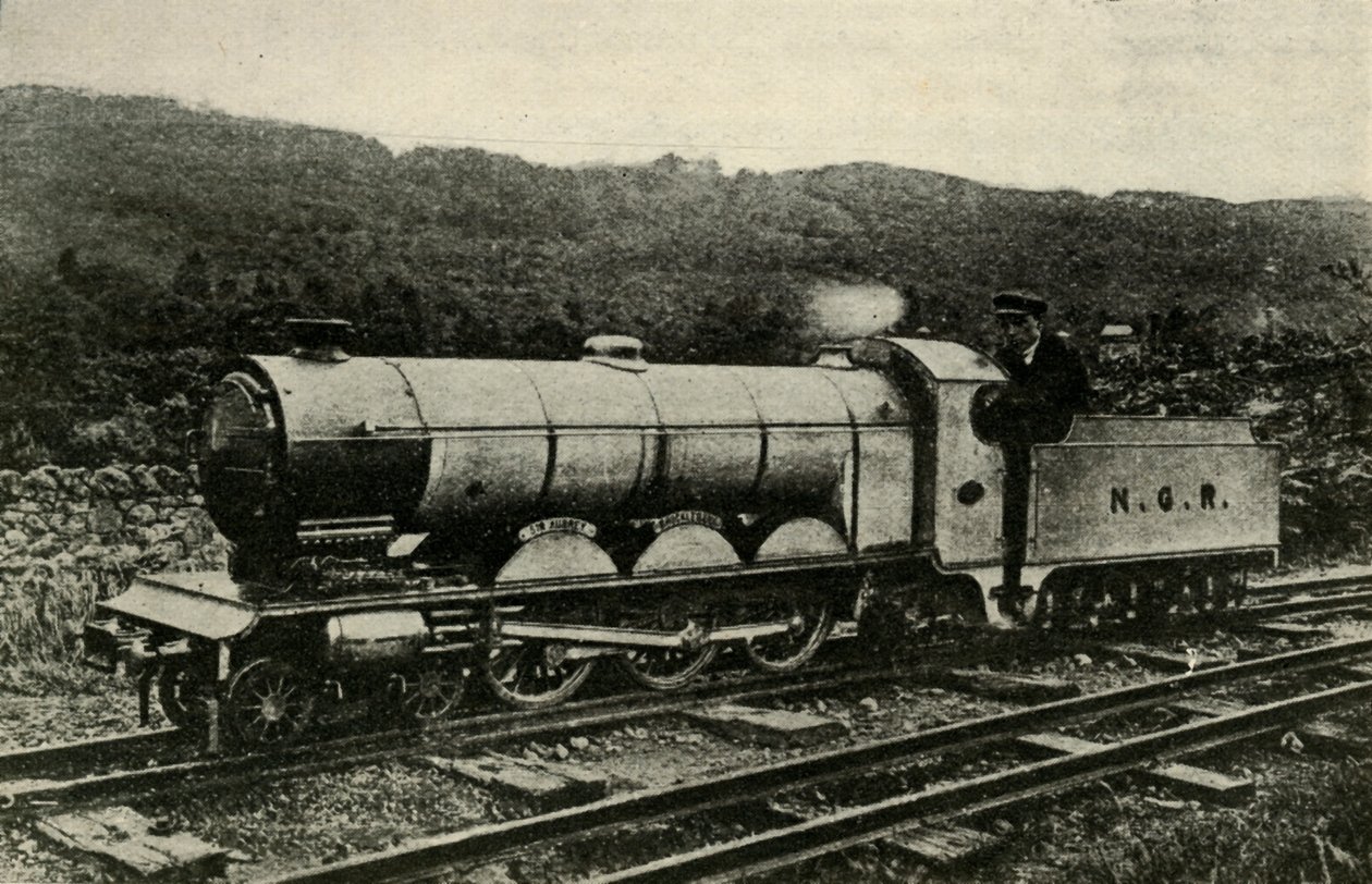 Uma locomotiva do theRavenglass e da estrada de ferro de Eskdale, c1930. de Unbekannt