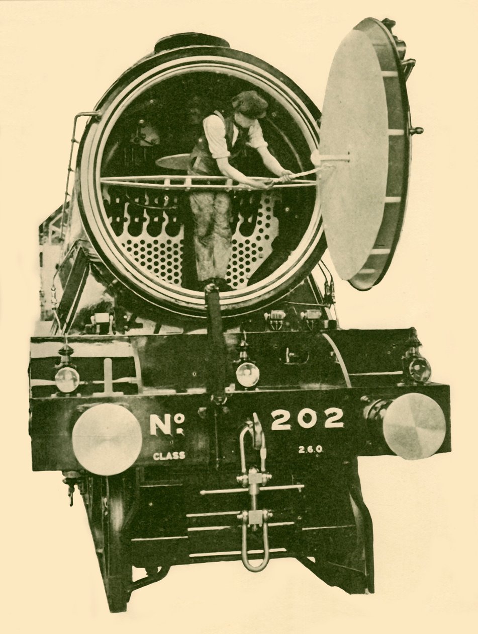 Um Londres e um motor de motor misto do nordeste com Smoke-Box Open, c1930. de Unbekannt