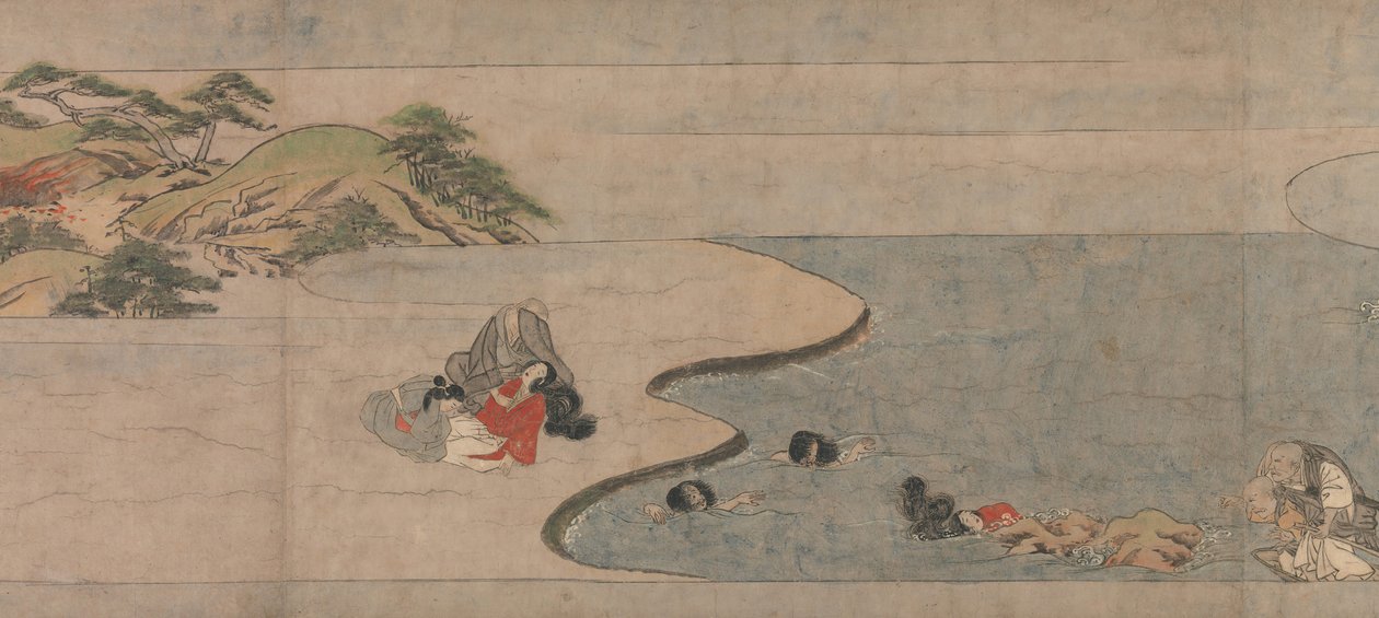 Um longo conto para uma noite de outono Aki no yo nagamonogatari, ca. 1400 de Unbekannt