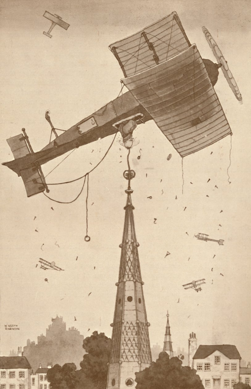 Um loop-the-looper em pensamento profundo, coçando a cabeça por um problema difícil, 1927 de Unbekannt