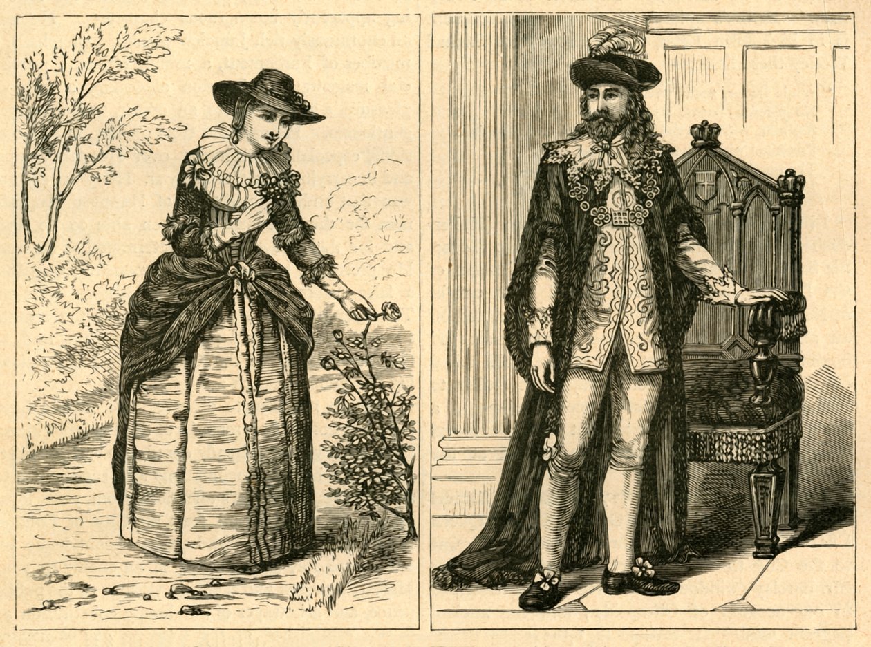 Um lorde prefeito e sua senhora do meio do século XVII, 1897. de Unbekannt
