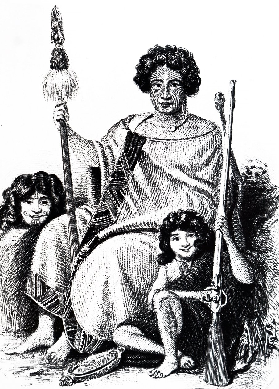 Um Maori Chieftain de Unbekannt