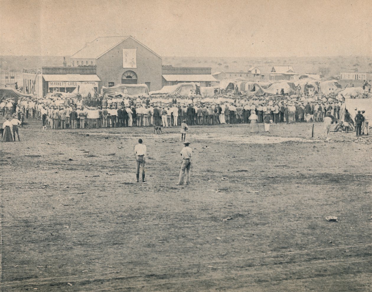 Uma Reunião em Massa em Bulawayo, c1900. de Unbekannt