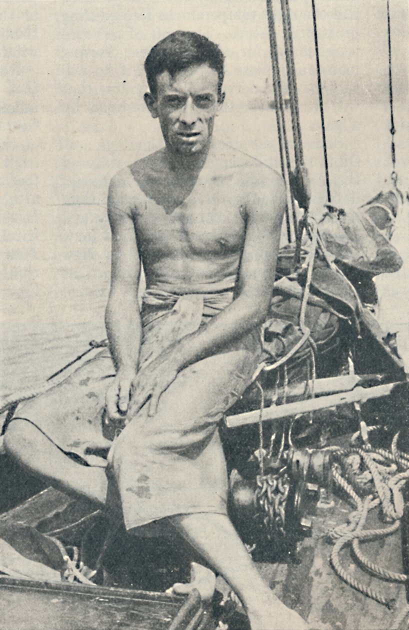 Um Ulisses Moderno. Gerbault fotografado em Suva, nas Ilhas Fiji, 1936 de Unbekannt