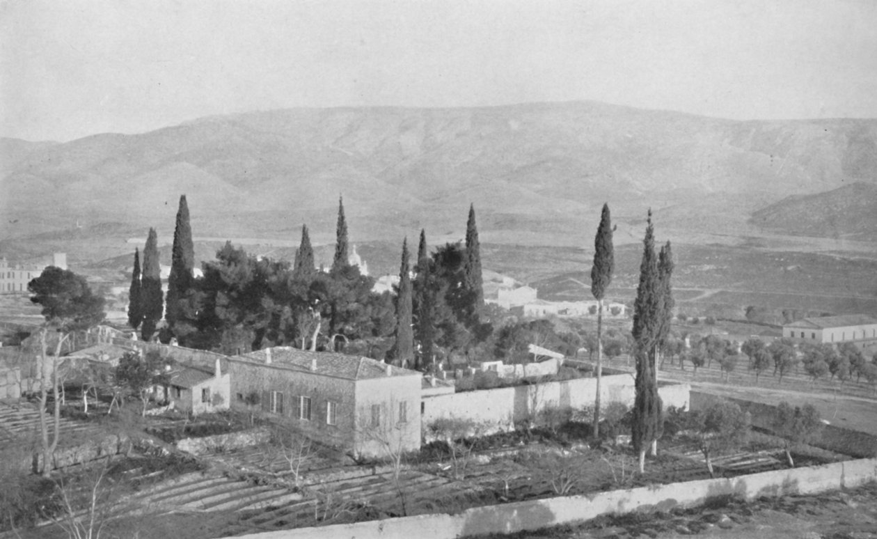 Um mosteiro no sopé de Hymettus, 1913 de Unbekannt