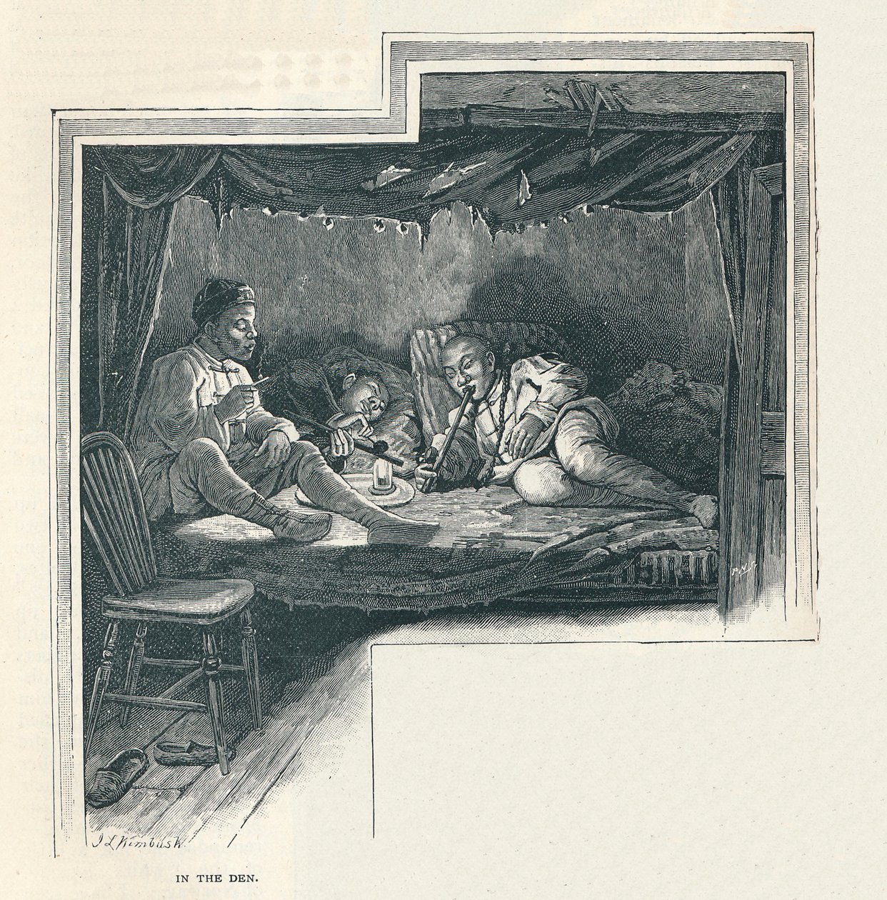 Uma noite em um covil de ópio, 1891 de Unbekannt