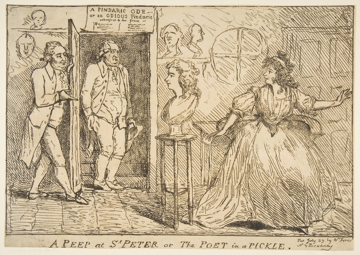 A Peep at St. Peter or The Poet in a Pickle, 23 de julho de 1789. de Unbekannt
