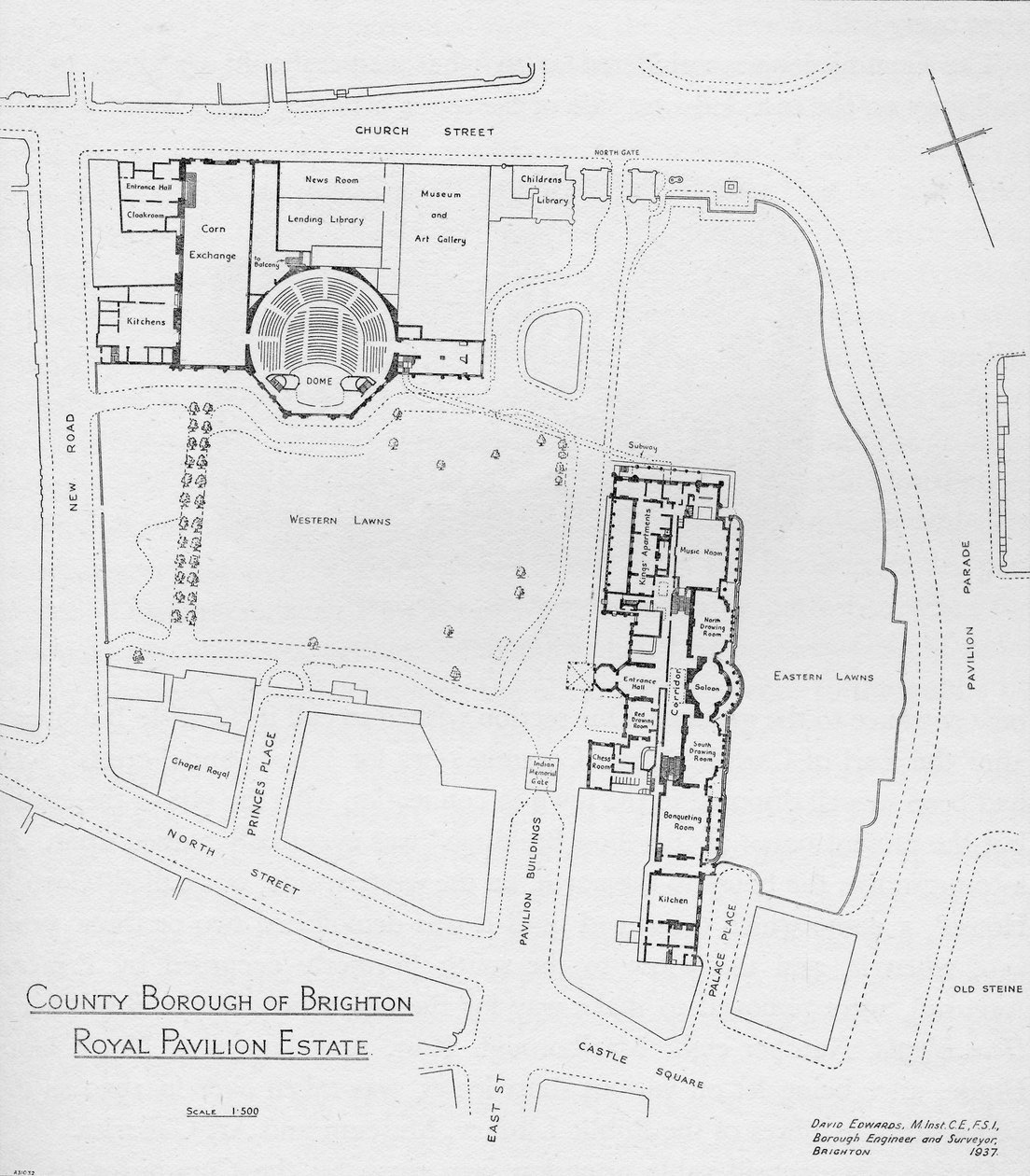 Um plano do Pavilion Estate como era em 1937, 1939 de Unbekannt
