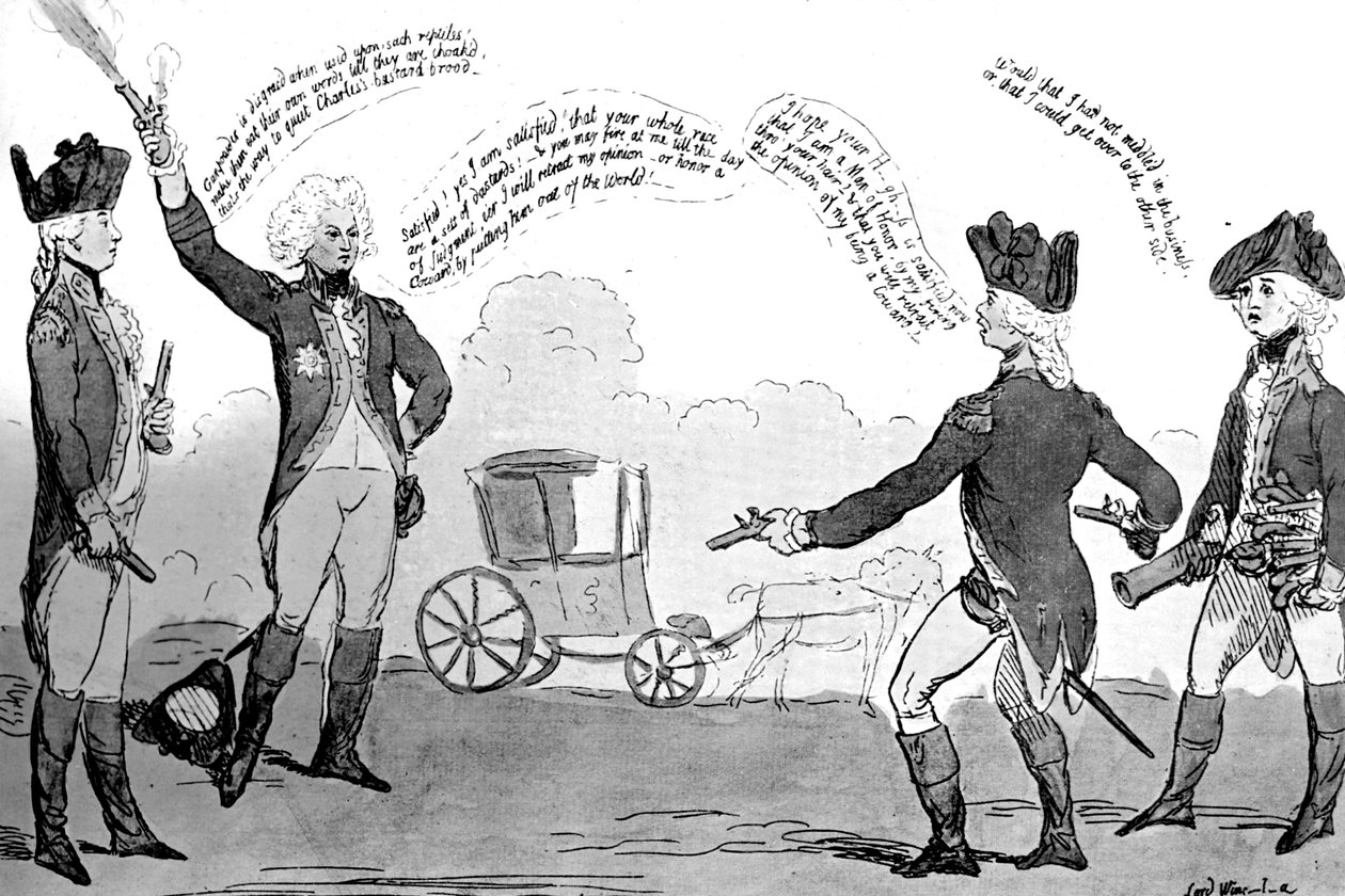 Um príncipe e um poltroon, 1789 de Unbekannt