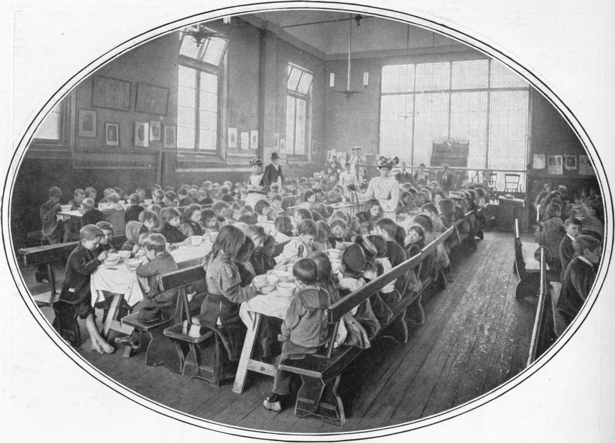 Um jantar da Union School Ragged, Camberwell, Londres, c1901 1901 de Unbekannt