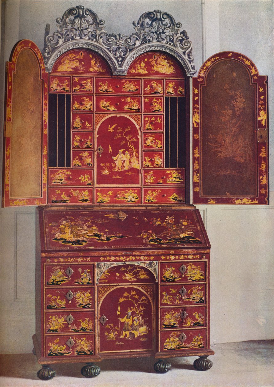 Um armário de laca vermelha, c1685, 1936 de Unbekannt