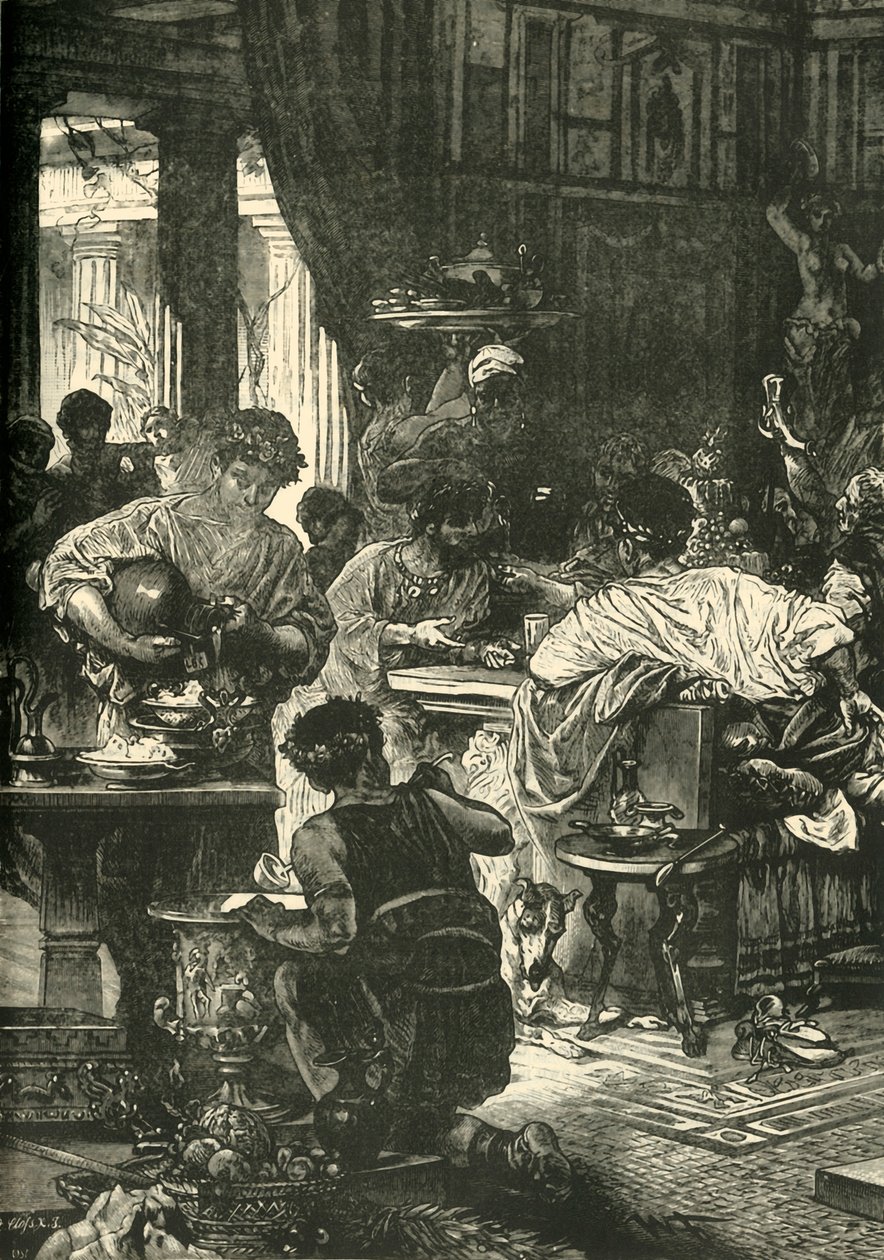 Um banquete romano, 1890. de Unbekannt