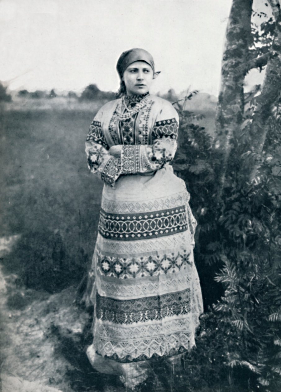 Um camponês russo fantasiado, 1912 de Unbekannt