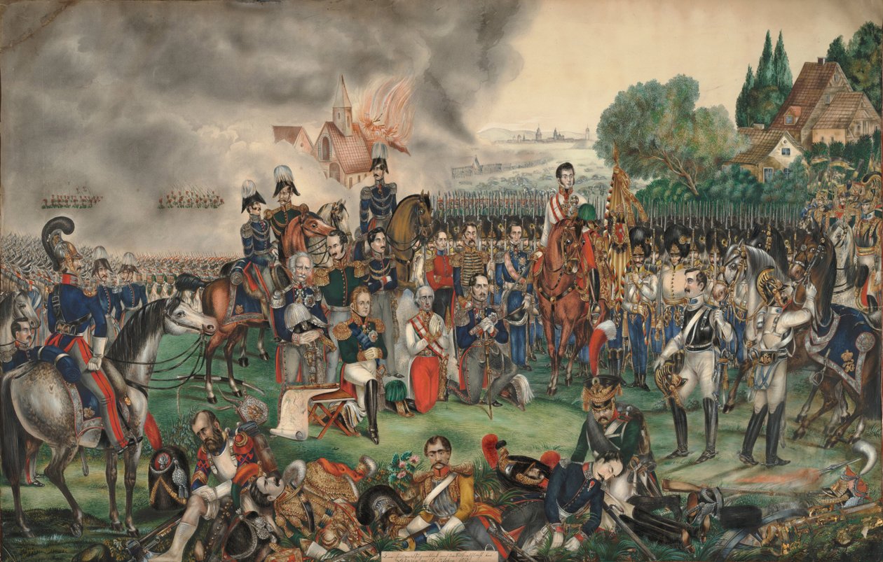 Um momento sagrado após a batalha das nações em 18 de outubro de 1813 de Unbekannt