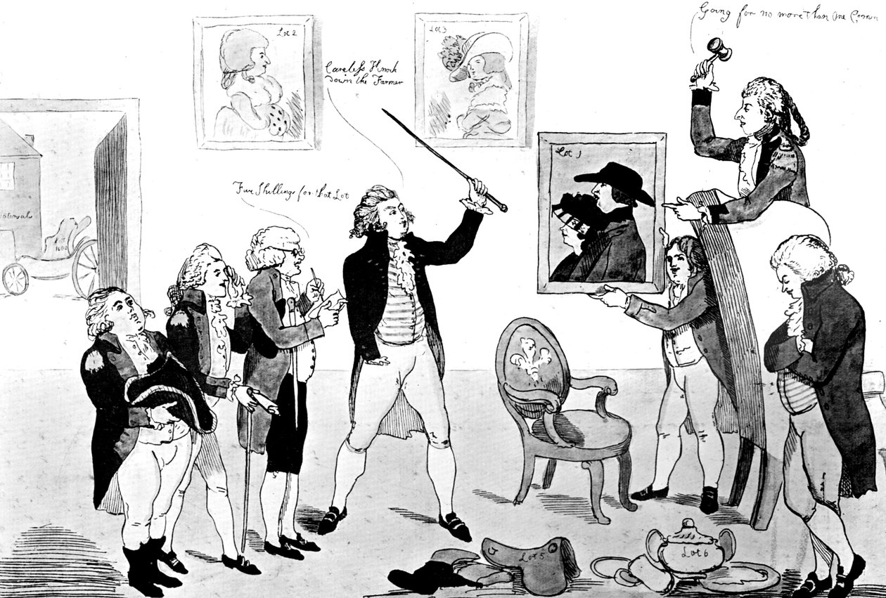 Uma cena na escola do escândalo, 1786 de Unbekannt