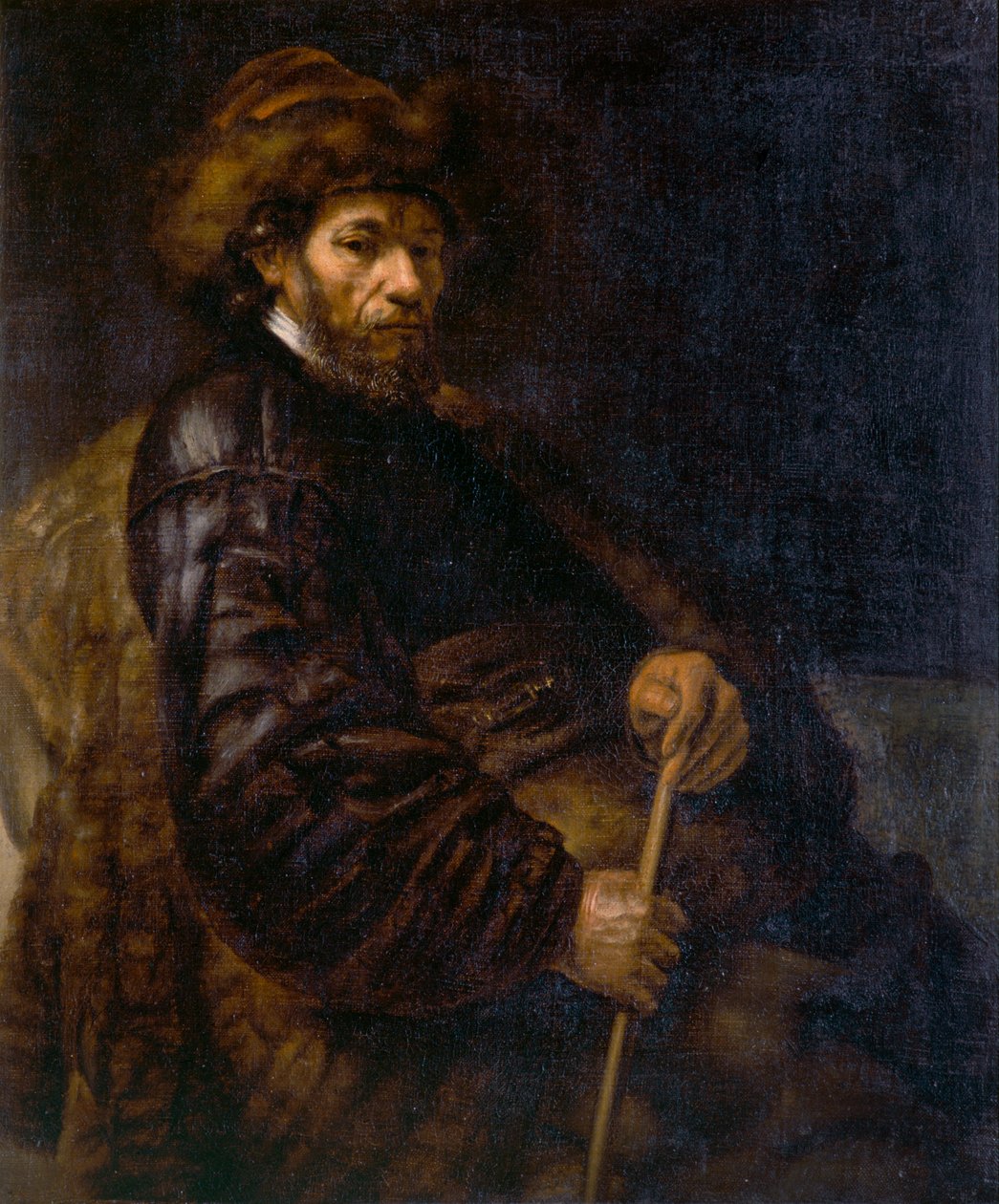 "Um homem sentado com um pau", c1800-c1850 de Unbekannt