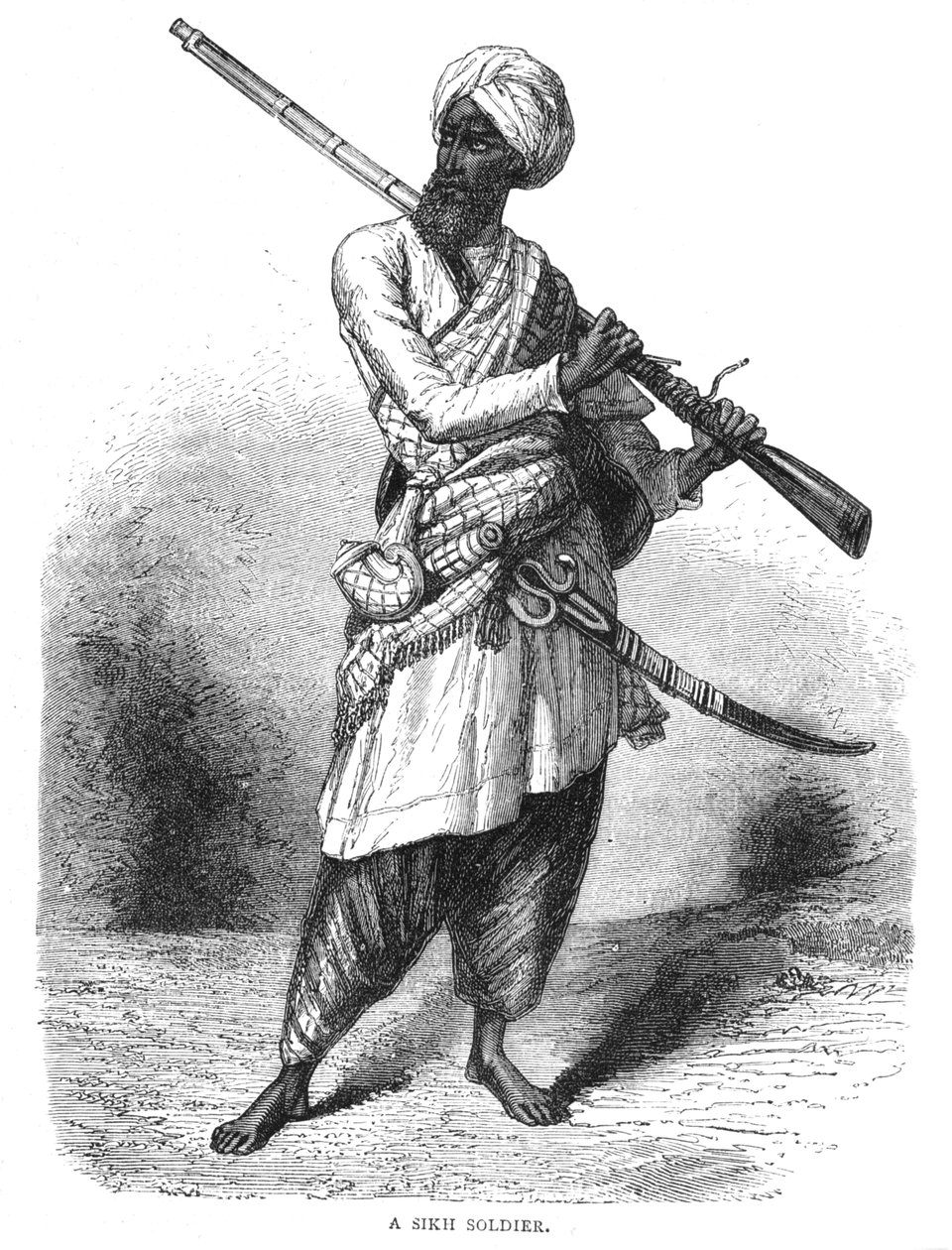 Um soldado sikh, c1880 de Unbekannt