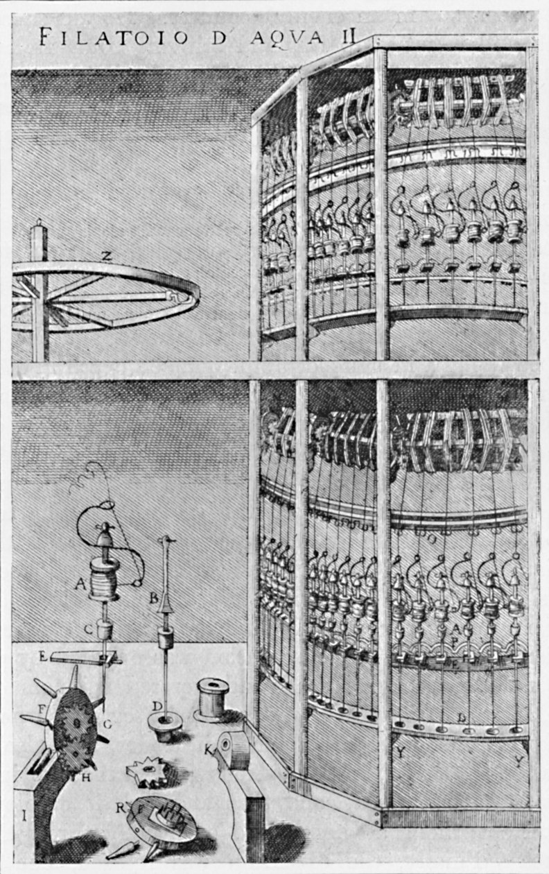 Um moinho de fiação de seda, 1607, 1904 de Unbekannt