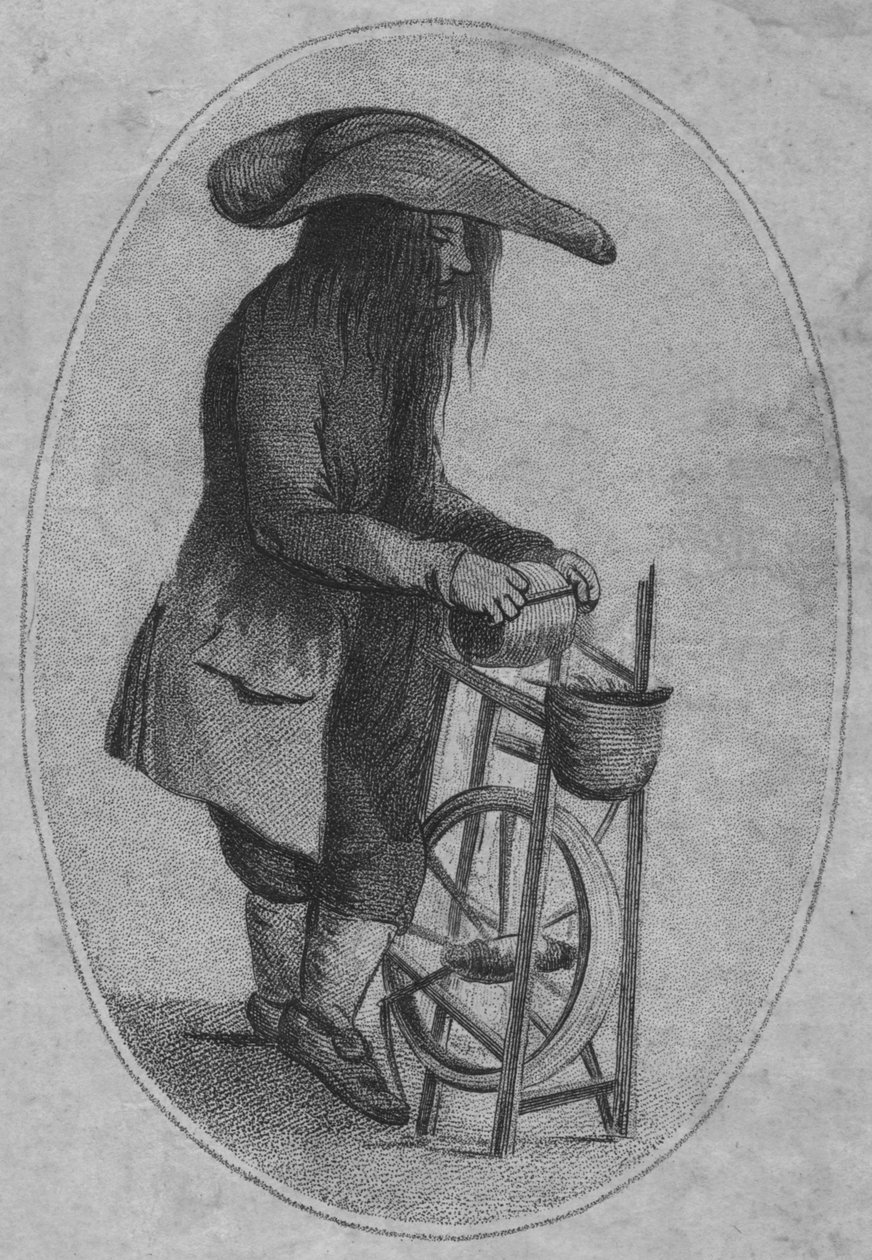 Um esboço de um moedor de facas, 1753 de Unbekannt