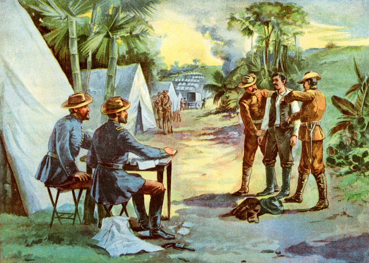 Um espião espanhol no campo, guerra hispano-americana, 1898 de Unbekannt