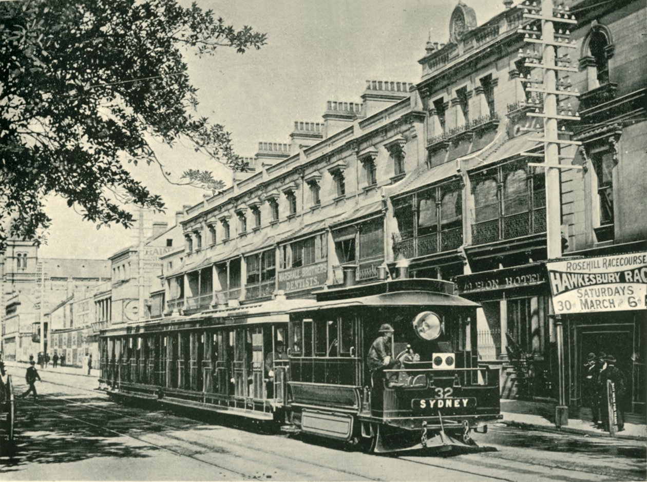 Um bonde de vapor de Sydney, 1901. de Unbekannt