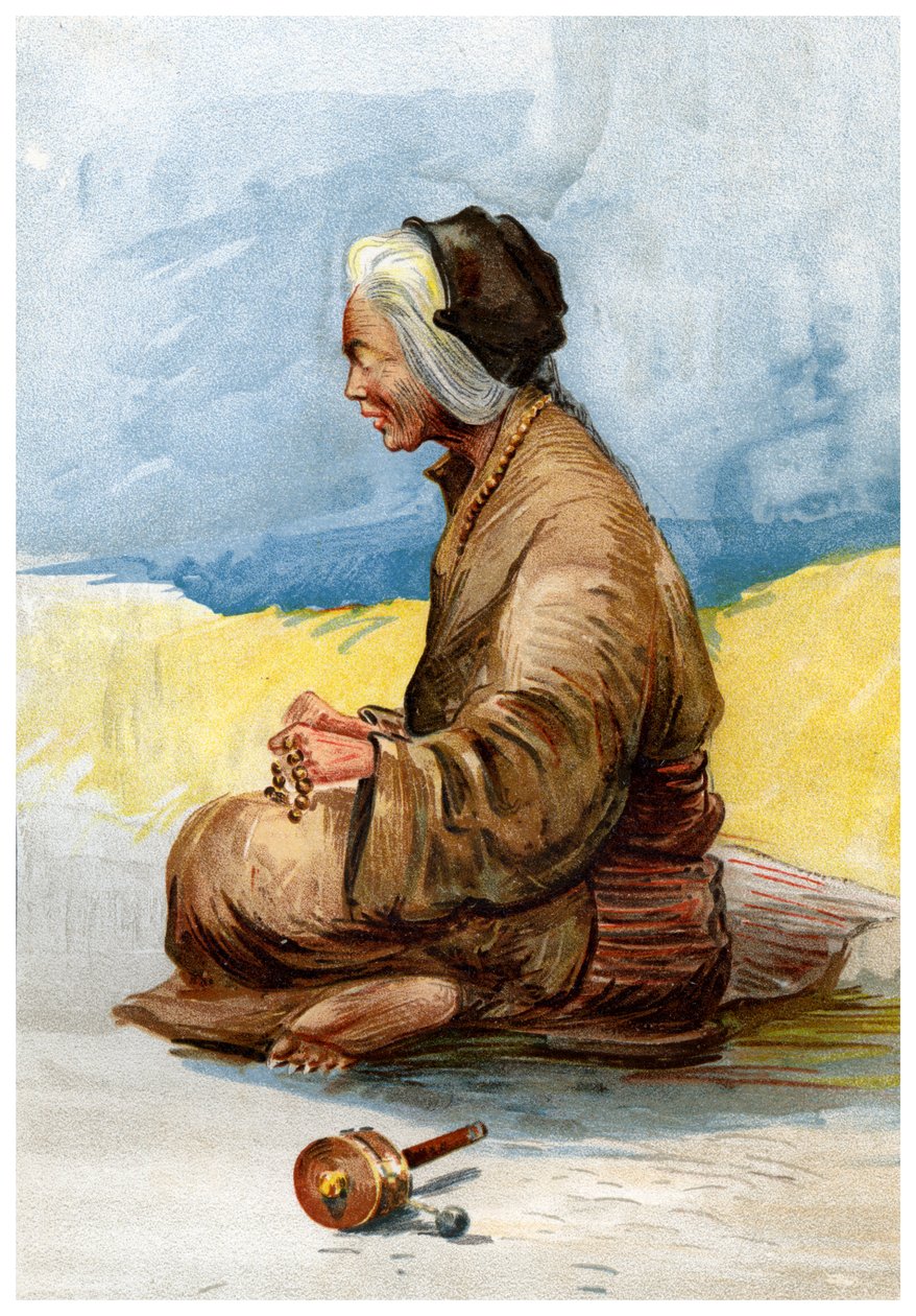 Cartomante tibetano, 1898 de Unbekannt