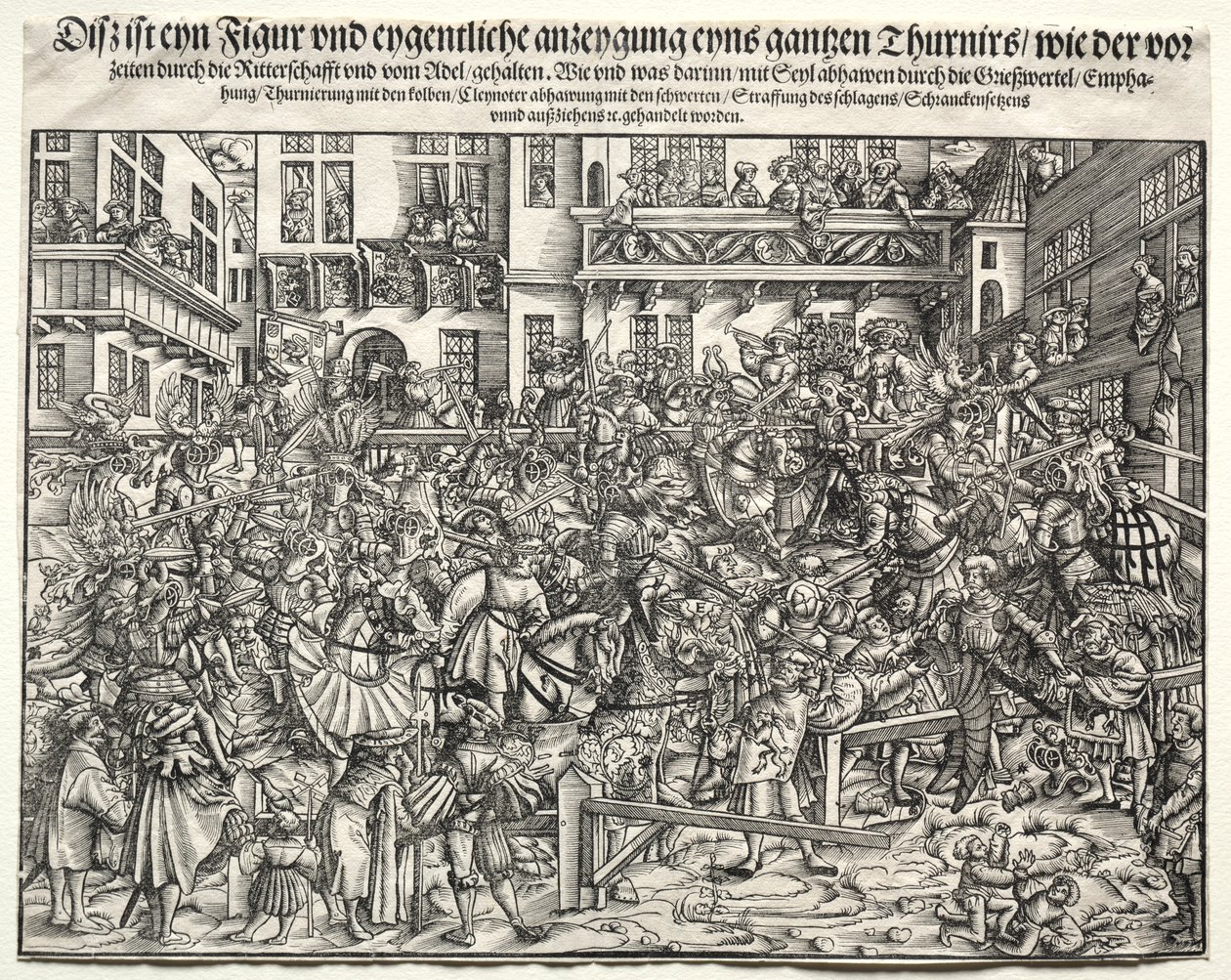 Um torneio, 1500s. de Unbekannt
