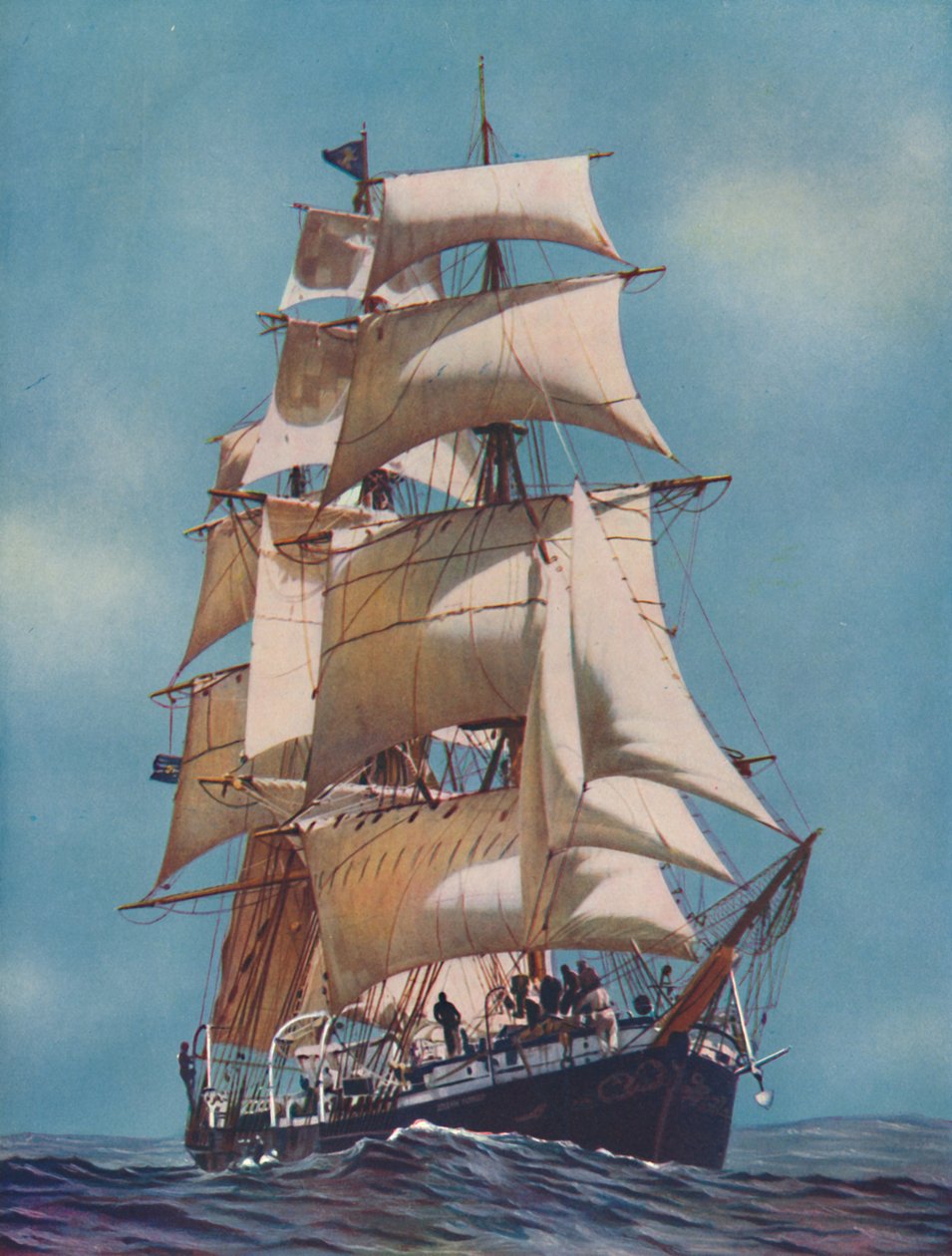 Um navio de treinamento por cinquenta e dois anos, o Joseph Conrad agora está registrado como um iate, 1937 de Unbekannt