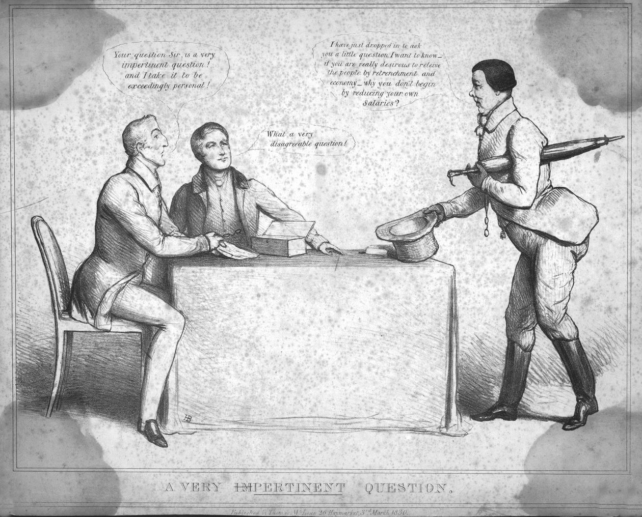Uma Pergunta Muito Impertente., 1830 de Unbekannt