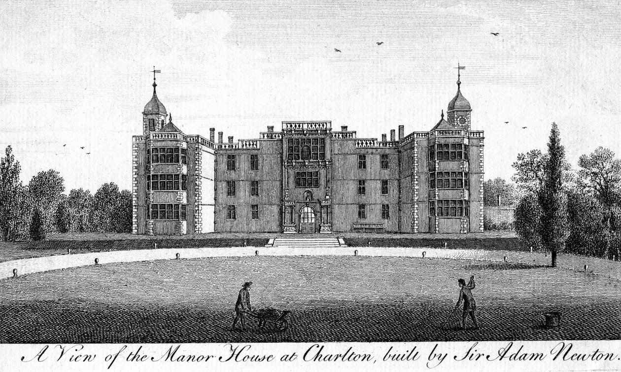Vista da mansão em Charlton, construída por Sir Adam Newton de Unbekannt