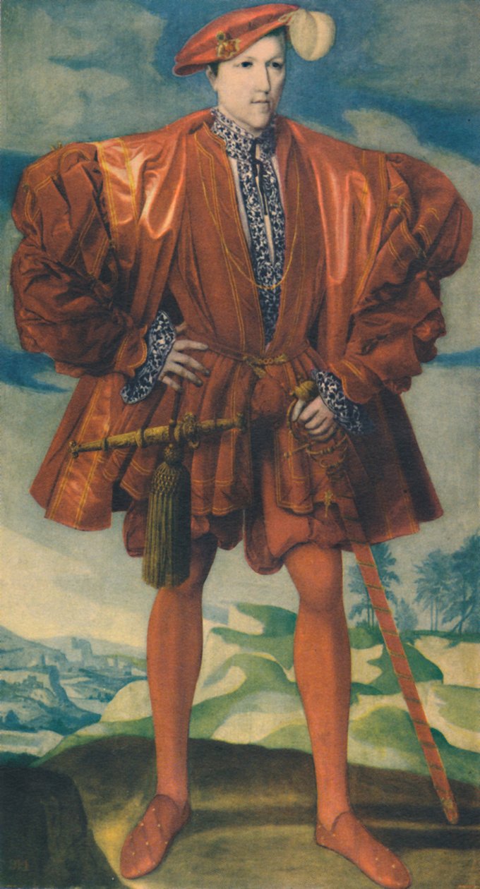 Um jovem de vermelho, c.1550, 1948. de Unbekannt