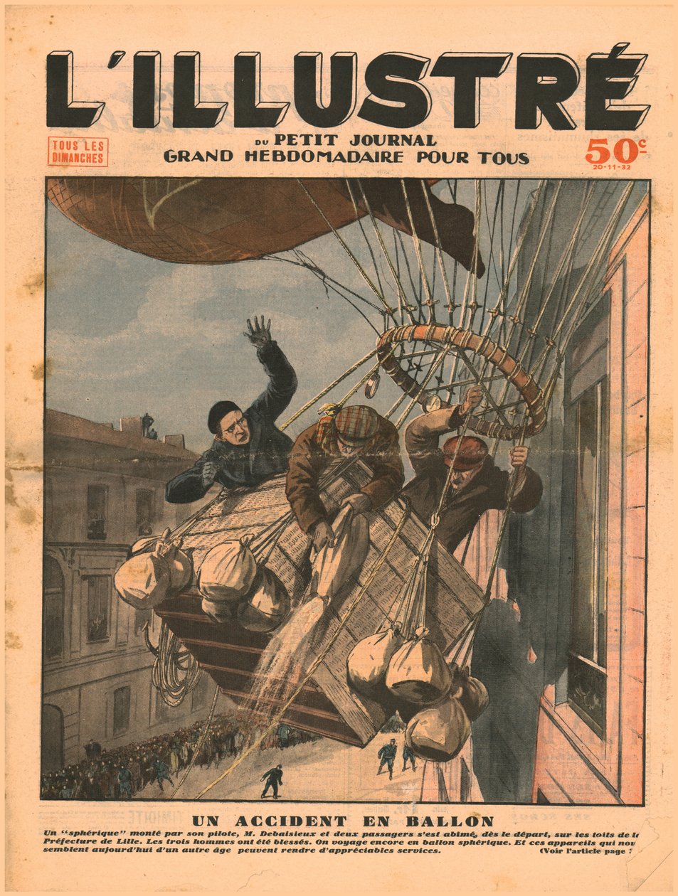 Um acidente de balão, 1932. de Unbekannt