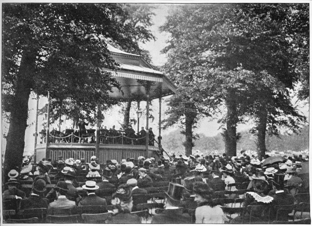 Uma banda em Hyde Park, Londres, c1901 1901 de Unbekannt