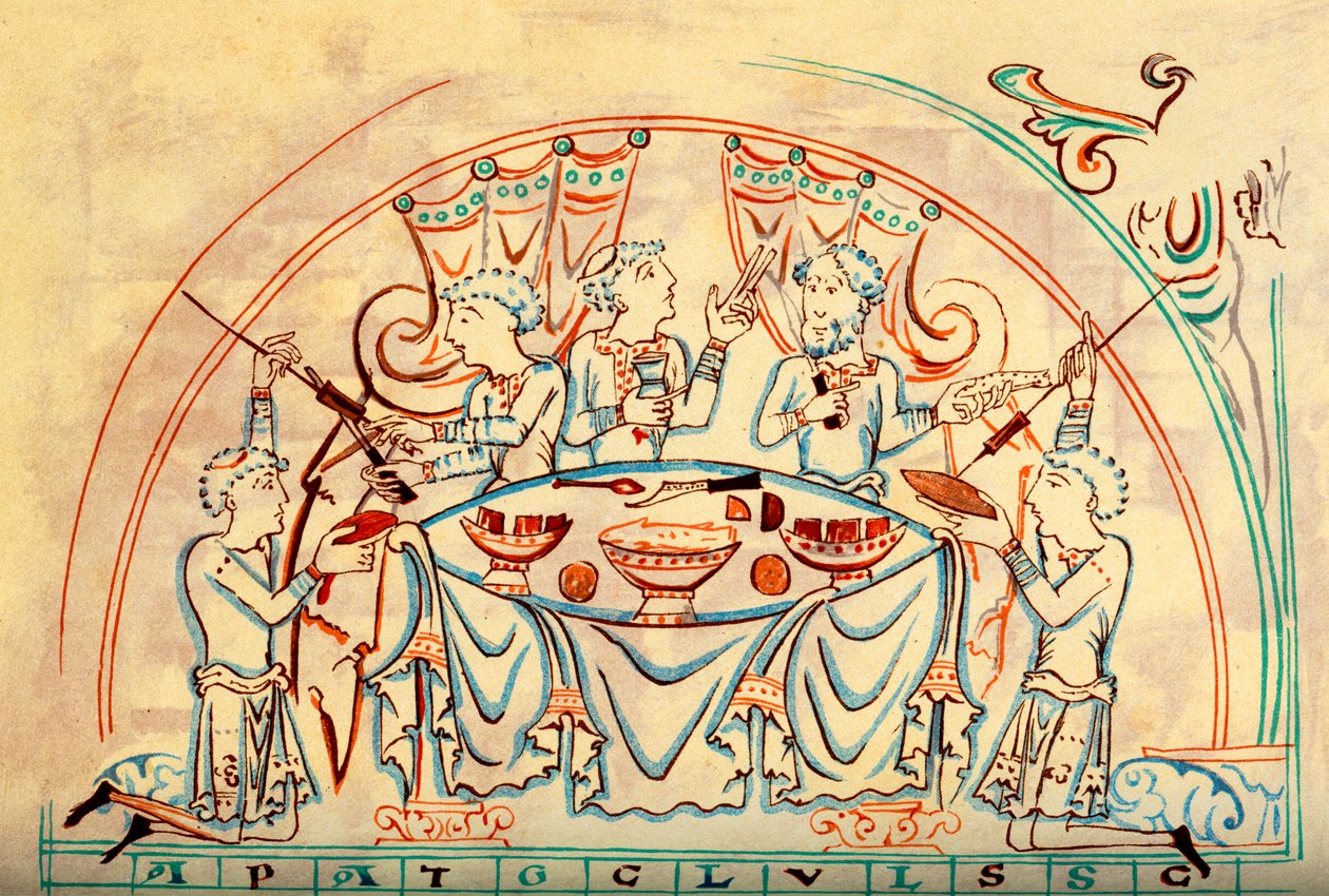 Um banquete, século 11, 1892 de Unbekannt