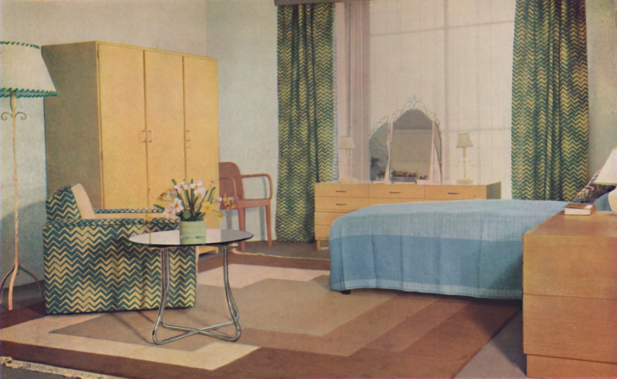 Um quarto projetado por Miss PE Humphries, 1936 de Unbekannt