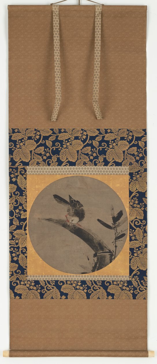 Um pássaro em um toco de bambu, período Momoyama, 1568-1615. de Unbekannt