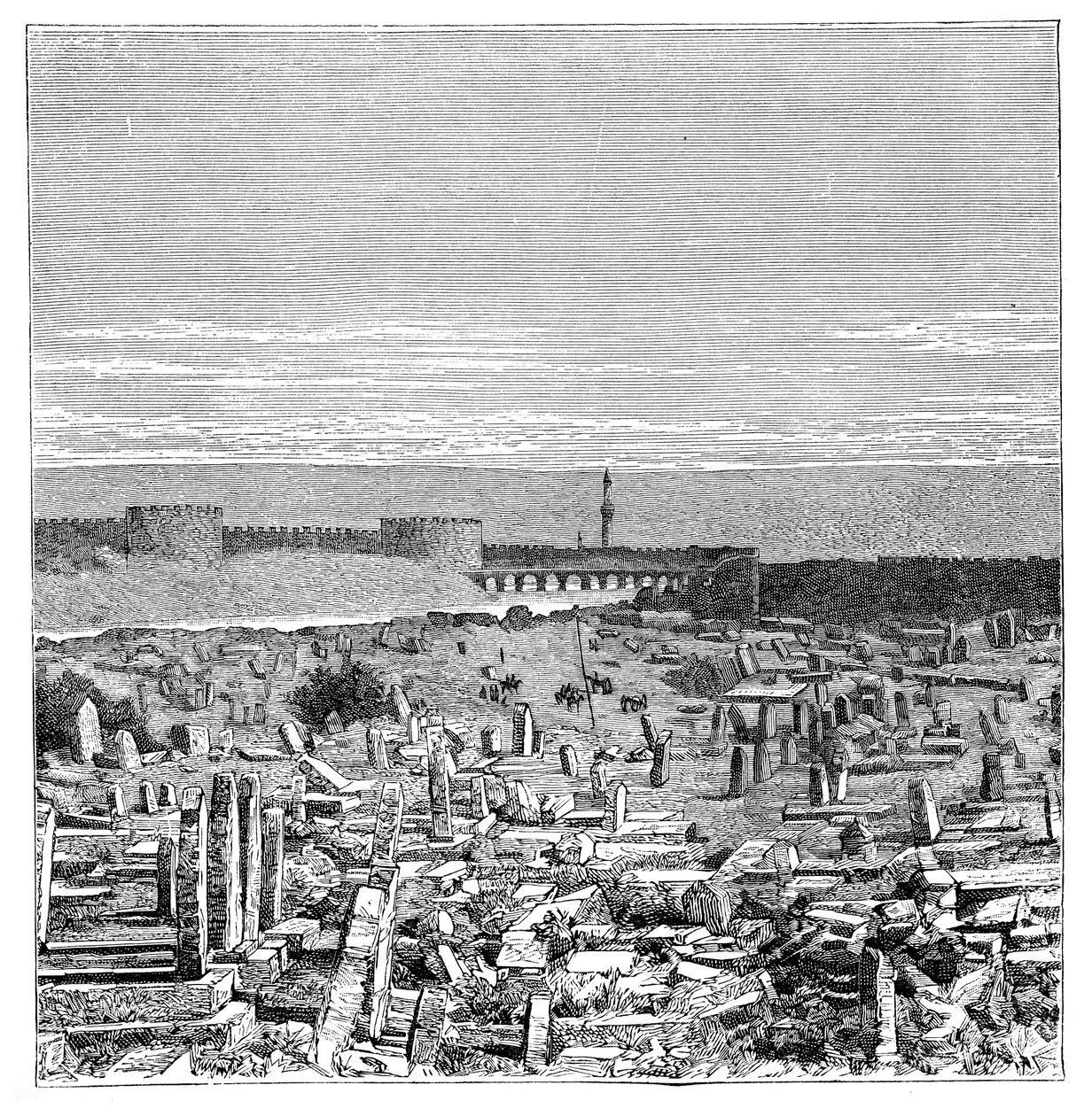 Uma ponte sobre o rio Tigre, Diyarbakir, Turquia, 1895 de Unbekannt